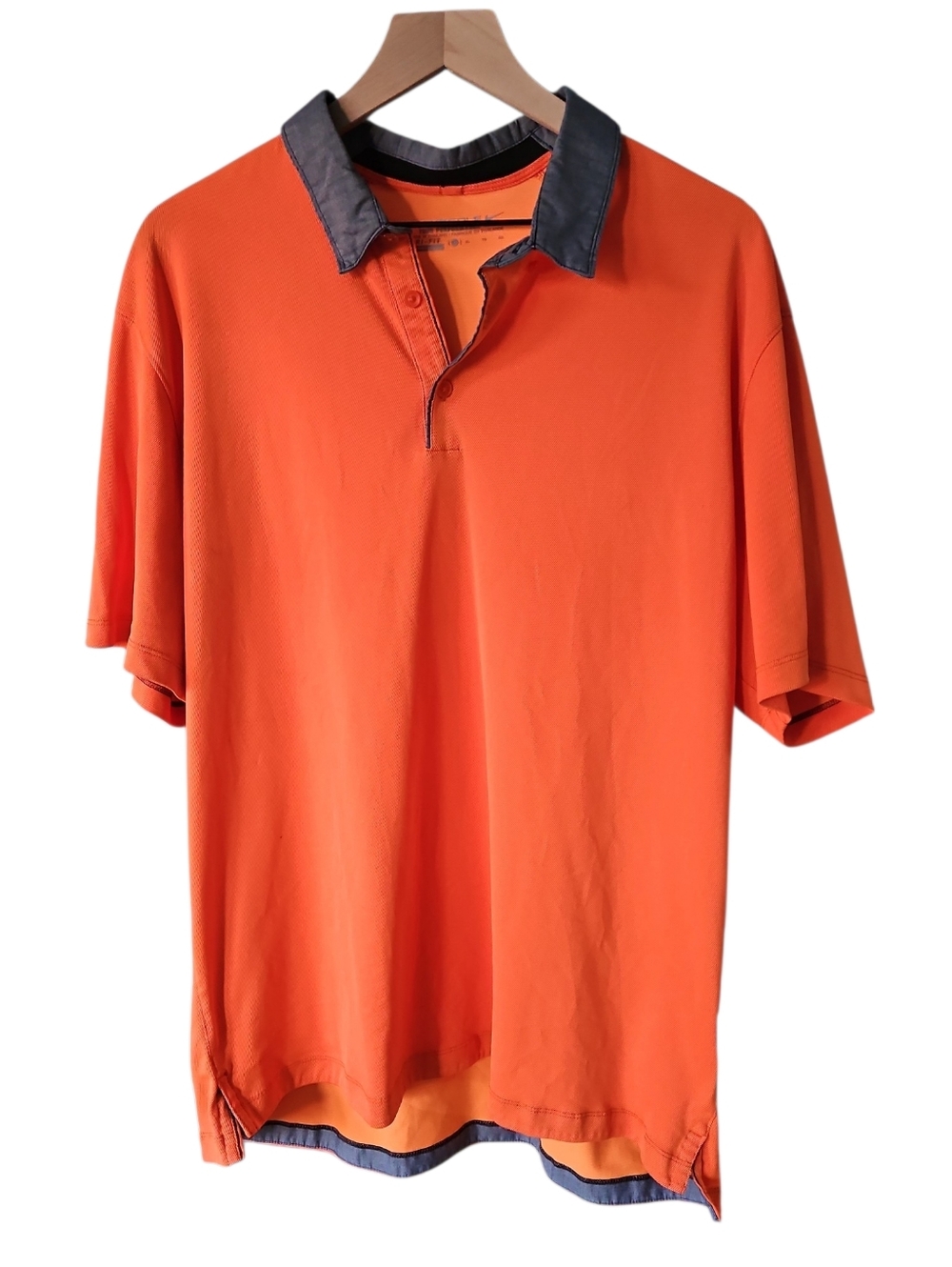 Nike Golf Tour Performance Orange Polo with Dark Contrast Collar Me's XL